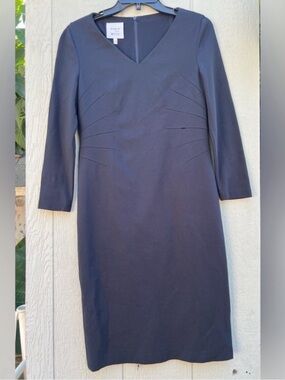 Akris punto long sleeve midi dress